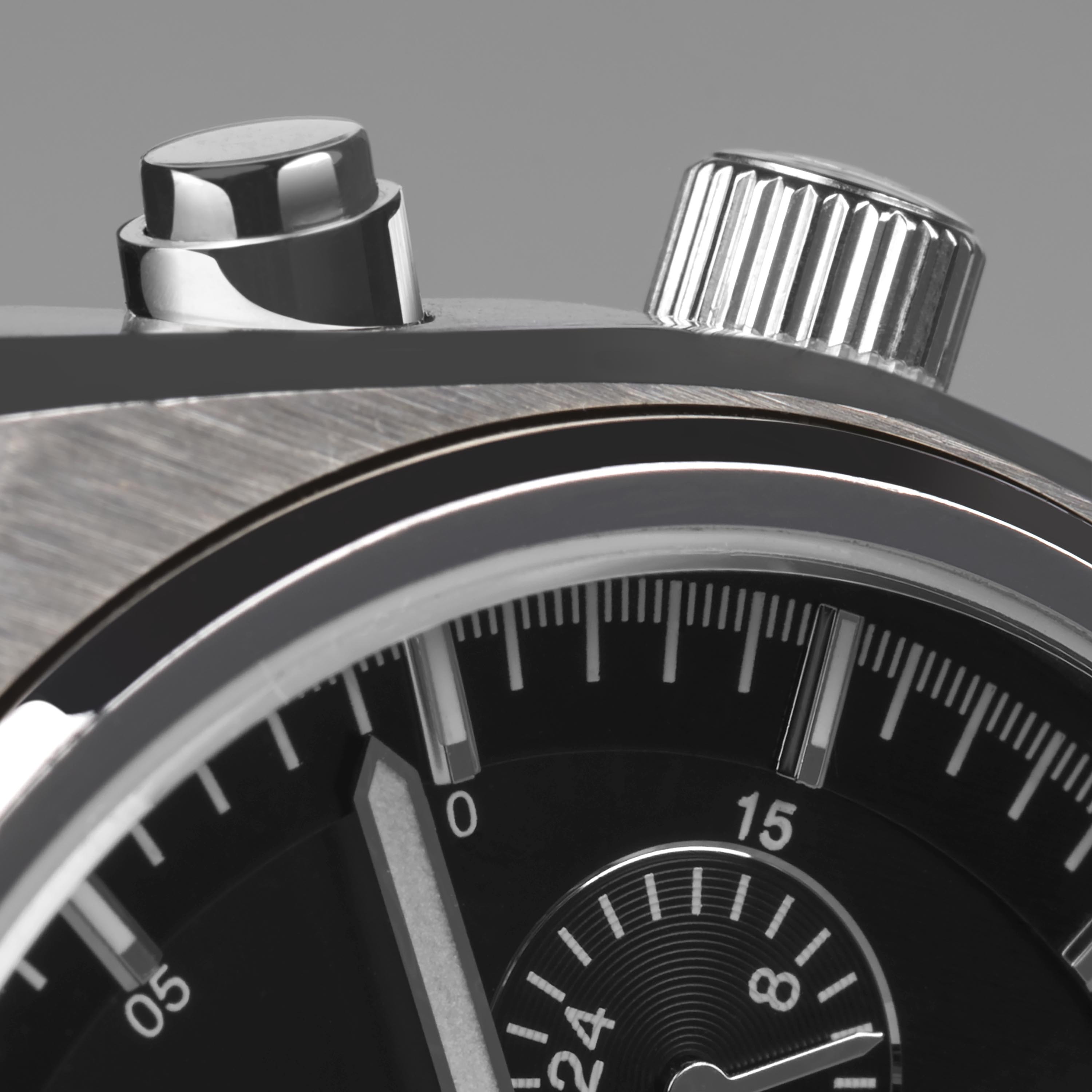 Accurist Mens Chronograph Watch (70000) - Round | Black Leather