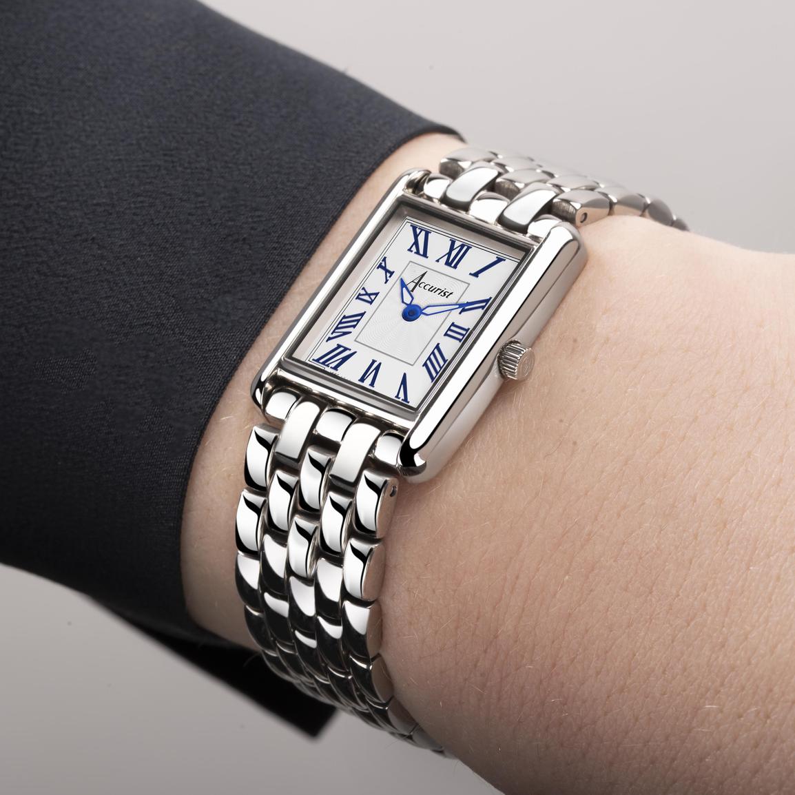 Accurist Ladies Dress Watch (71007) - Rectangle | Stainless  display picture 1