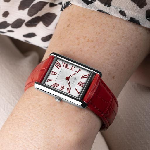Red strap watch women's deals