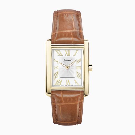 Womens gold rectangle watch cheap
