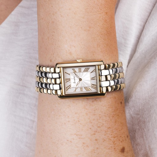 Accurist Jewellery Ladies' Rose Quartz Dial Bracelet Watch | Ernest Jones