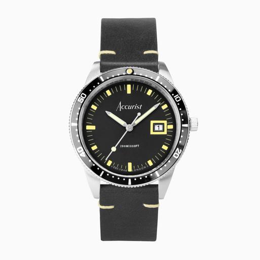 Accurist men's black ip clearance stainless steel bracelet watch