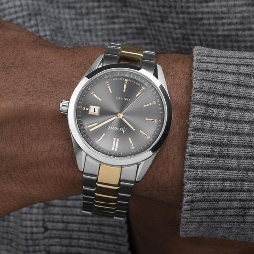 Accurist men's two clearance tone bracelet watch