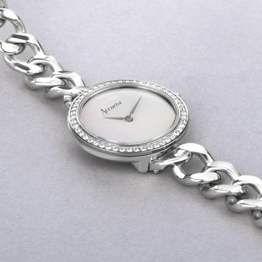 Silver chain 2024 watch women's