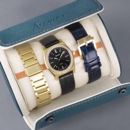 Accurist watch leather strap sales