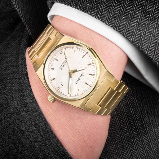 Accurist men's gold plated watch top