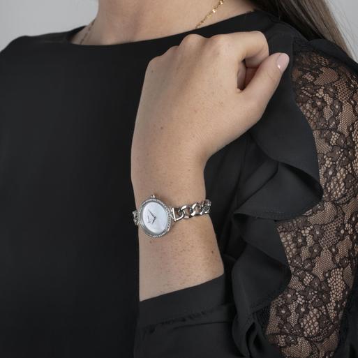 Silver chain cheap watch women's