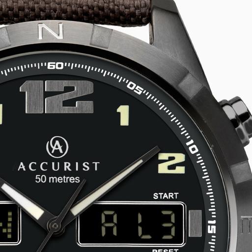 accurist world time chronograph instructions